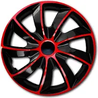 Quad 13 "wieldoppen - Rood en zwart, set van 4 stuks