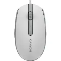 Canyon M-10 Bedrade Muis - Kantoorapparatuur - Soepel Glijdend Effect - Optische Precisie - Symmetrisch Ontwerp - Wit Grijs
