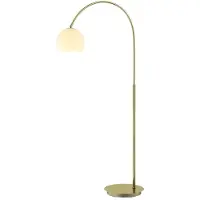 LINDBY Vloerlampe , Cynthia, Goud / Messing, Woonkamer, Glas, Modern