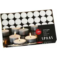Spaas Theelichten Wit 8 Branduren 120 stuks