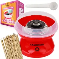 Cameleon Suikerspinmachine - Eenvoudig Suikerwolken Creëren | Rood, Inclusief Stokjes!