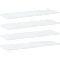 vidaXL Wandschappen 4 st 60x20x1,5 cm bewerkt hout wit