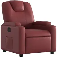 vidaXL Fauteuil verstelbaar kunstleer wijnrood