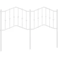 vidaXL Vervangend hoofdbord 150 cm metaal wit