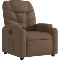 vidaXL Fauteuil verstelbaar stof bruin