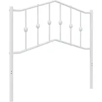 vidaXL Vervangend hoofdbord 90 cm metaal wit