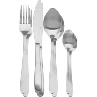 Excellent houseware Bestekset Tableware Collection - 32-delig - zilver - RVS - 8 personen - Besteksets