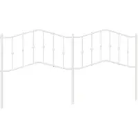 vidaXL Vervangend hoofdbord 193 cm metaal wit