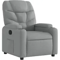 vidaXL Fauteuil verstelbaar stof lichtgrijs
