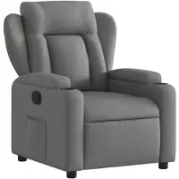 vidaXL Relaxfauteuil Donkergrijze Stof