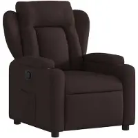 vidaXL Fauteuil verstelbaar stof donkerbruin