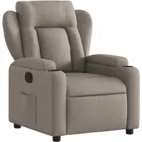 vidaXL Fauteuil verstelbaar stof taupe