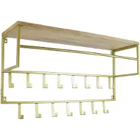 Loft42 Petri Kapstok - 15 haken - Metaal - Goud - 100x57x30