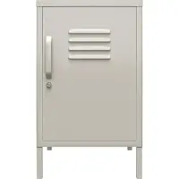 Dorel Home Bradford-Accenttafel - 1-Deur - Taupe Metaal