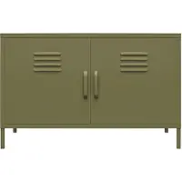 Dorel Home -Bradford-Kast - 2-deurs - Olijfgroen Metaal