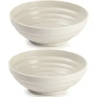 PlasticForte - Kommetjes/Schaaltjes - 8x - kunststof - D13 cm - beige