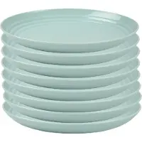 PlasticForte Rond bord/camping bord - 8x - D22 cm - mintgroen - kunststof