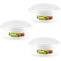 PlasticForte Plastic Forte Magnetronschaal - 3x - 1 liter - wit/transparant - kunststof