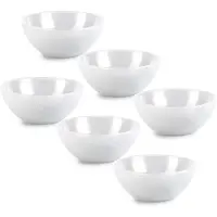 PlasticForte kommetjes/schaaltjes - 6x - dessert/ontbijt - kunststof - D17 x H7 cm - transparant