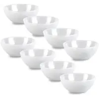 PlasticForte kommetjes/schaaltjes - 8x - dessert/ontbijt - kunststof - D17 x H7 cm - transparant
