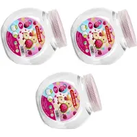 PlasticForte Snoeppot/voorraadpot - 3x - 2L - oud roze - kunststof - D12 x H17 cm