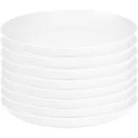 PlasticForte Rond bord/camping bord - 8x - D22 cm - ivoor wit - kunststof