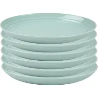 PlasticForte Rond bord/camping bord - 6x - D22 cm - mintgroen - kunststof