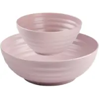 PlasticForte Kommetjes/schaaltjes - 16x stuks - dessert/ontbijt/soep - kunststof - Oudroze