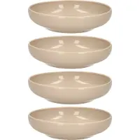 PlasticForte Kommetje/schaaltje - 8x - taupe - D16 x 4 cm - 520 ml - kunststof