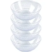 PlasticForte Schaaltje - kristal stijl - kommetje - 8x - kunststof - D13,5 x H5 cm