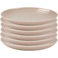 PlasticForte Rond bord/camping bord - 6x - D22 cm - beige - kunststof