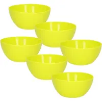 PlasticForte Schaaltjes - 6x - kunststof - kommetjes - dessert/ontbijt - D14 x H6 cm - groen