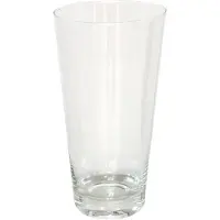 Gerimport Bloemenvaas conisch - helder glas - D12 x H19 cm - Vazen