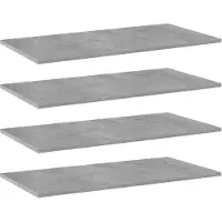 vidaXL Wandschappen 4 st 80x40x1,5 cm bewerkt hout betongrijs