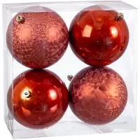 Sublime Market Connect Kerstballen Koper Plastic 10 x 10 x 10 cm (4 Stuks)