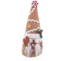 Bigbuy Kerstversiering Beige Multicolour Zand Weefsel Meisje 8 X 6 X 19,5 Cm