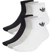 Adidas Sokken 'Mid Ankle 6 Pairs' grijs gemêleerd / zwart / wit
