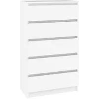 vidaXL Ladekast 60x36x103 cm bewerkt hout wit