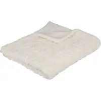 Atmosphera Plaid Mara - Wit - Fleece deken - 120 x 160 cm