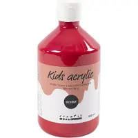 Packlinq Acrylverf Glossy, primair rood, 500 ml/ 1 fles