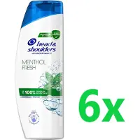 Head & shoulders - Anti-Roos Shampoo - Menthol Fresh - 6x 400ml - Voordeelverpakking