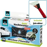 Bison Auto Vochtvreter - Auto Ontvochtiger - Herbruikbaar - 300 gram - Inclusief ijskrabber