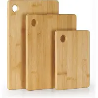 Blumtal Bamboe Snijplank - Set van 3 - Snijplank Bamboe - 100% Bamboe - met gat om op te hangen