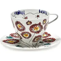 Serax MARNI Midnightflowers - Cappuccinokop met schotel Anemone Milk - 2 stuks