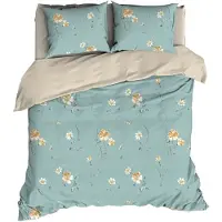 Satin d'or Dekbedovertrek Zabina Aquablue Satijn-260 x 200 / 220 cm | Extra Breed