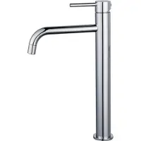 FortiFura Calvi Slim wastafelkraan - opbouw - hoog - 1-gats - voorsprong 16.8cm - chroom SW377813