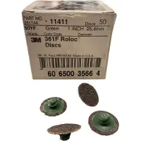 3M Roloc schuurschijf art. 11411 - P50 - diameter 25.40 mm - Prijs per doos ( inhoud 50 stuks)