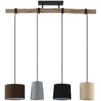 LINDBY Hanglampe , Amilia, dimbare, Hout, Keuken, Stof, Modern