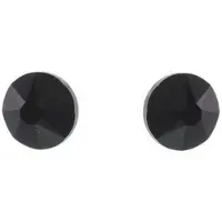 Behave - Oorknoppen dames - zilverkleur zwart kristal - chic accent