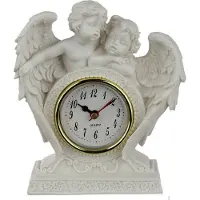 Puckator Boutique Trukado - Cherubijn Mantel Klok - Peace of Heaven Endless Love - (hxbxd) ca. 15cm x 11cm x 6cm